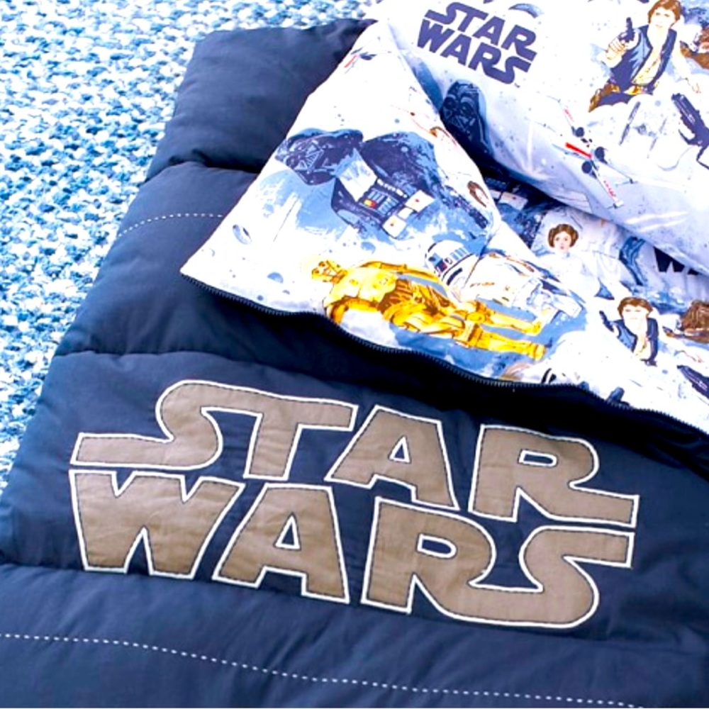 Pottery Barn PB Kids Star Wars™ Sleeping Bag Cotton Print pattern Alex - Picture 1 of 3
